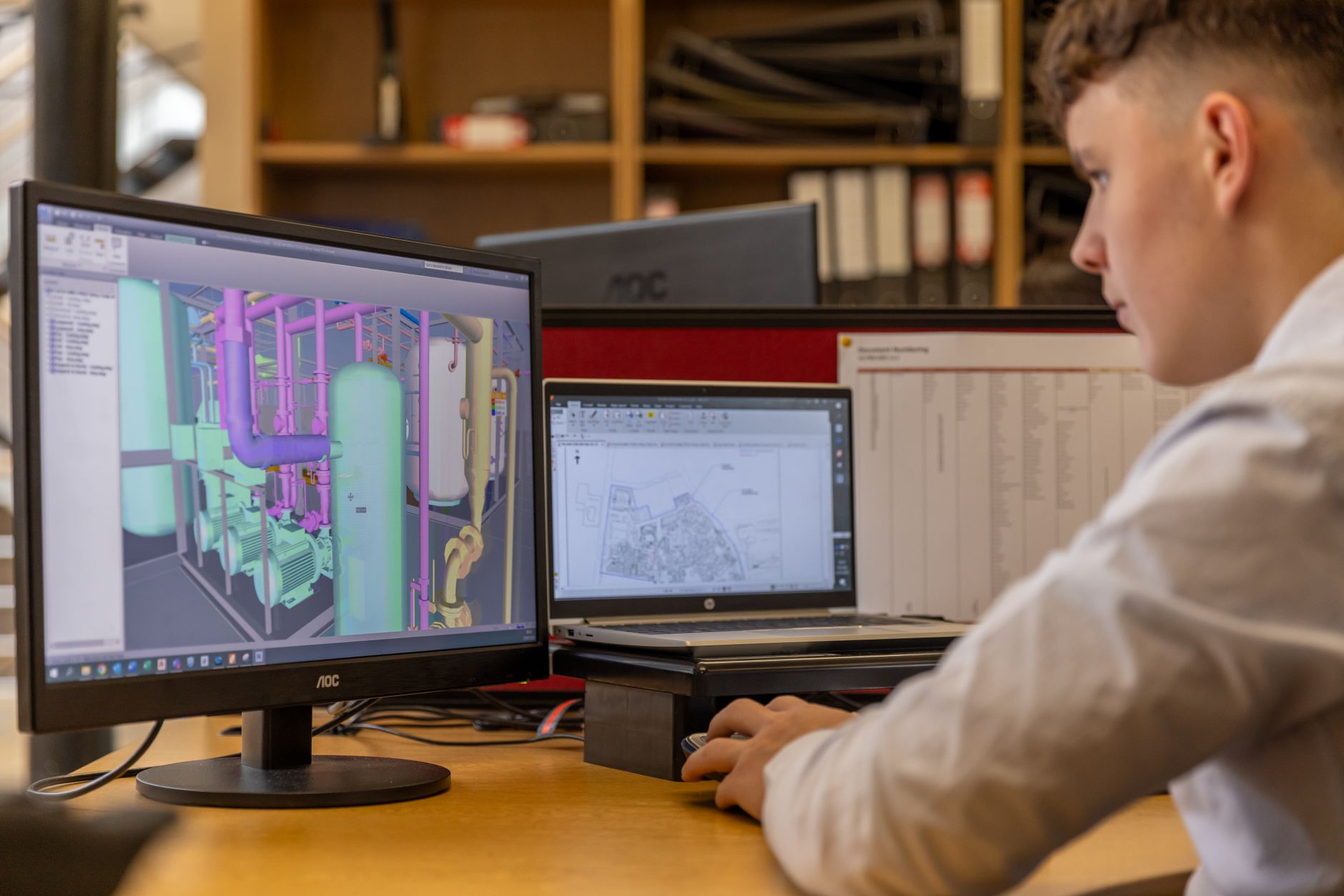 visual automation workflow being built on a computer screen