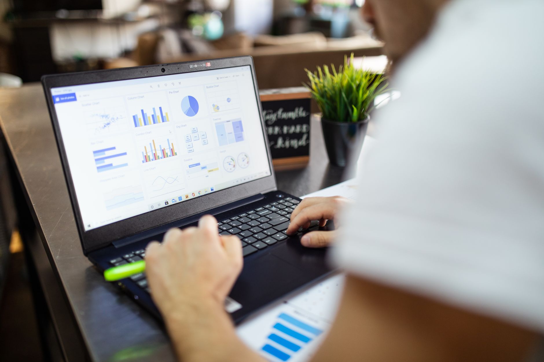 workflow with email and spreadsheet nodes on a monitor